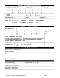 Aircraft Registration Application - Virginia, Page 2