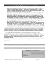 Contract Carrier Permit Application - Virginia, Page 2