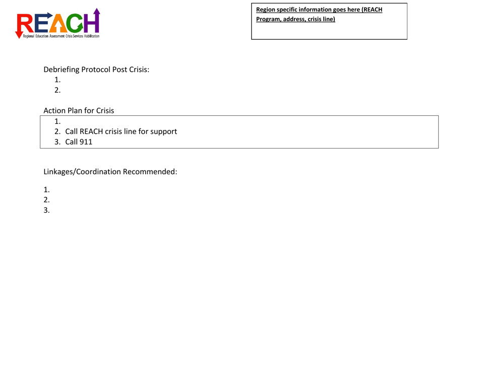 Crisis Education and Prevention Plan Provisional - Reach - Virginia, Page 8