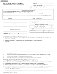 Document preview: Form DC-383 Petition for Protective Order - Virginia