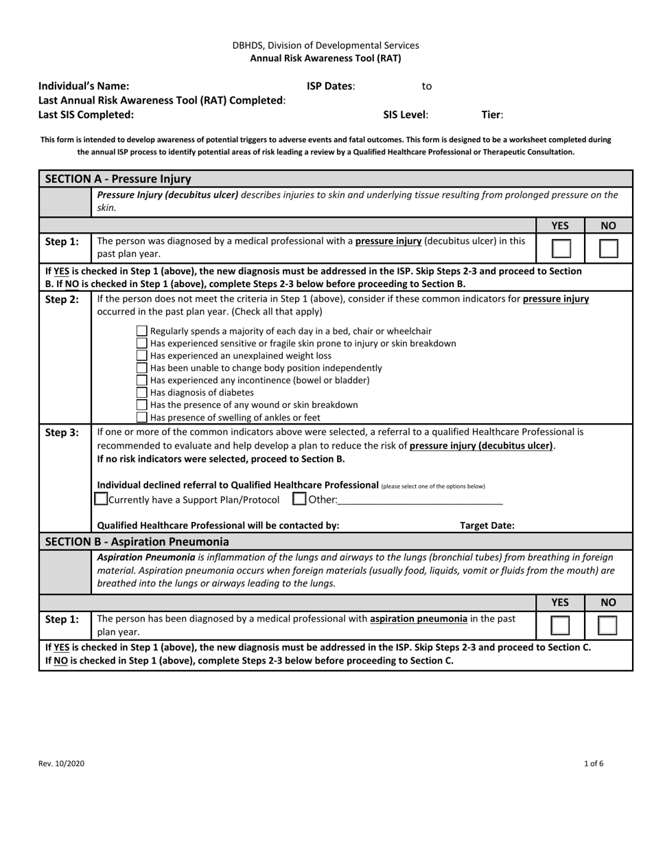 Virginia Annual Risk Awareness Tool (Rat) - Fill Out, Sign Online and ...