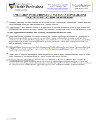 Document preview: Csac and Csac-A Reinstatement Following Revocation or Suspension - Virginia