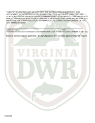Application for Virginia Bird Banding Permit (2 - Band) - Virginia, Page 3