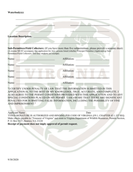 Application for Virginia Threatened &amp; Endangered Species Collection/Research/Survey Permit - Virginia, Page 4