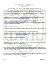Application for Virginia Threatened &amp; Endangered Species Collection/Research/Survey Permit - Virginia, Page 5