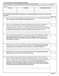 Application for Registration as a Limited-Use Pharmacy Technician - Virginia, Page 2