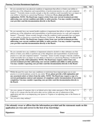 Application to Reinstate a Pharmacy Technician Registration - Virginia, Page 4