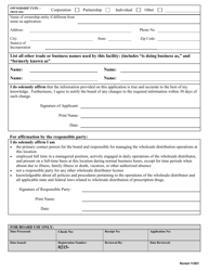 Application for License as a Wholesale Distributor - Virginia, Page 2