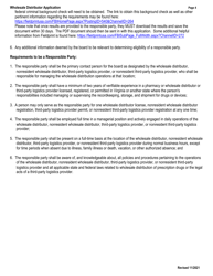 Application for License as a Wholesale Distributor - Virginia, Page 4