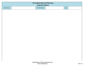 Pharmacy New, Change of Location, Remodel Inspection Report - Virginia, Page 6