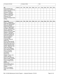 Form F621-123-000 Maintenance Control Program Documentation &amp; Records - Hydraulic Elevators - Washington, Page 3