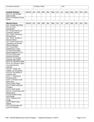 Form F621-123-000 Maintenance Control Program Documentation &amp; Records - Hydraulic Elevators - Washington, Page 4