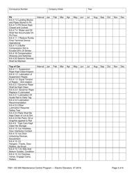 Form F621-122-000 Maintenance Control Program Documentation &amp; Records - Electric Elevators - Washington, Page 3