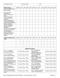 Form F621-122-000 Maintenance Control Program Documentation &amp; Records - Electric Elevators - Washington, Page 5