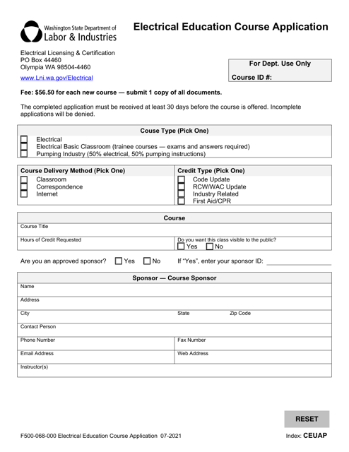 Form F500-068-000  Printable Pdf