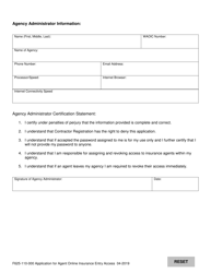 Form F625-110-000 Application for Agent Online Insurance Entry Access - Washington, Page 2
