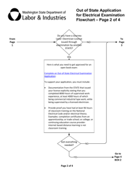 Form F626-009-000 Out of State Application for Electrical Examination - Washington, Page 2