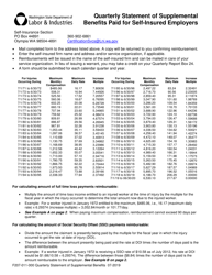 Form F207-011-000 Quarterly Statement of Supplemental Benefits Paid for Self-insured Employers - Washington, Page 2
