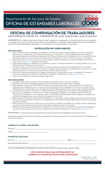 Document preview: Formulario 1DCWC Notificacion De Cumplimiento - Washington, D.C. (Spanish)
