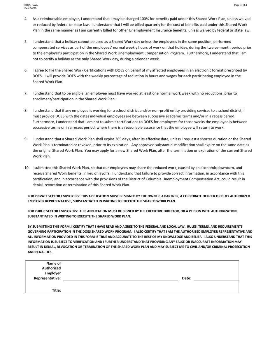 Attachment A Shared Work Plan - Washington, D.C., Page 3
