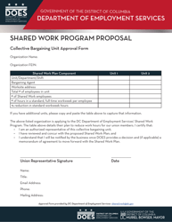 Collective Bargaining Unit Approval Form - Shared Work Program - Washington, D.C., Page 2