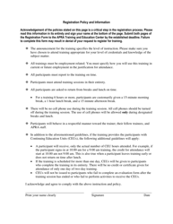 Request for Training/Travel Pre-approval Registration Form - Washington, D.C., Page 2