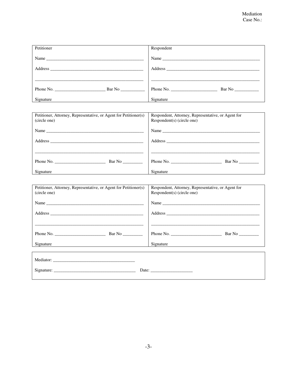 Agreement to Mediate - Washington, D.C., Page 3