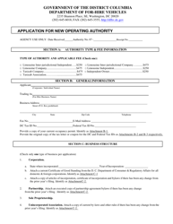 Application for New Operating Authority - Washington, D.C., Page 3
