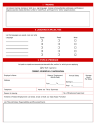 Form DC2000 Employment Application - Washington, D.C., Page 3