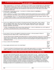 Form DC2000 Employment Application - Washington, D.C., Page 6