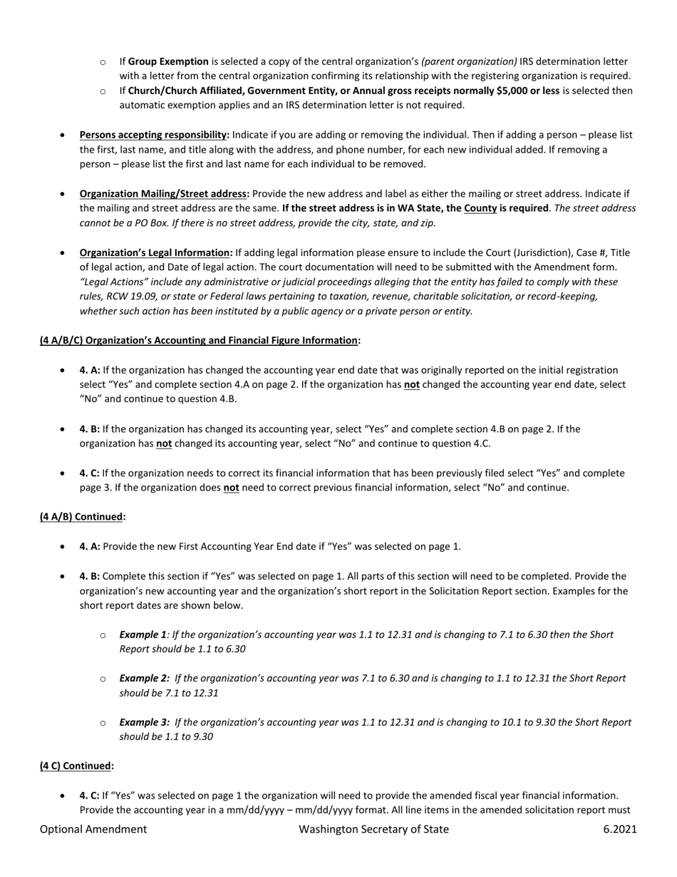 Optional Amendment - Washington, Page 2