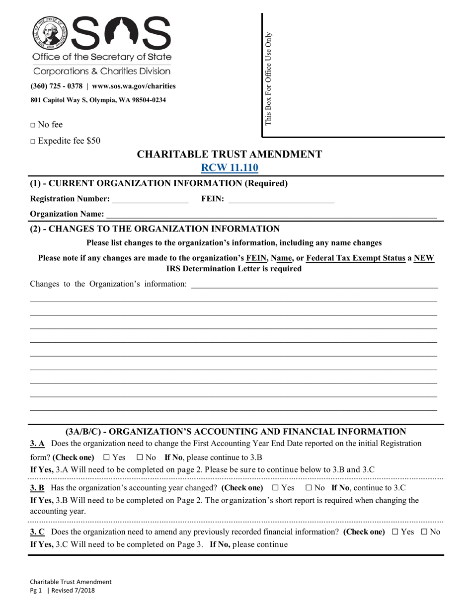 Charitable Trust Amendment - Washington, Page 3