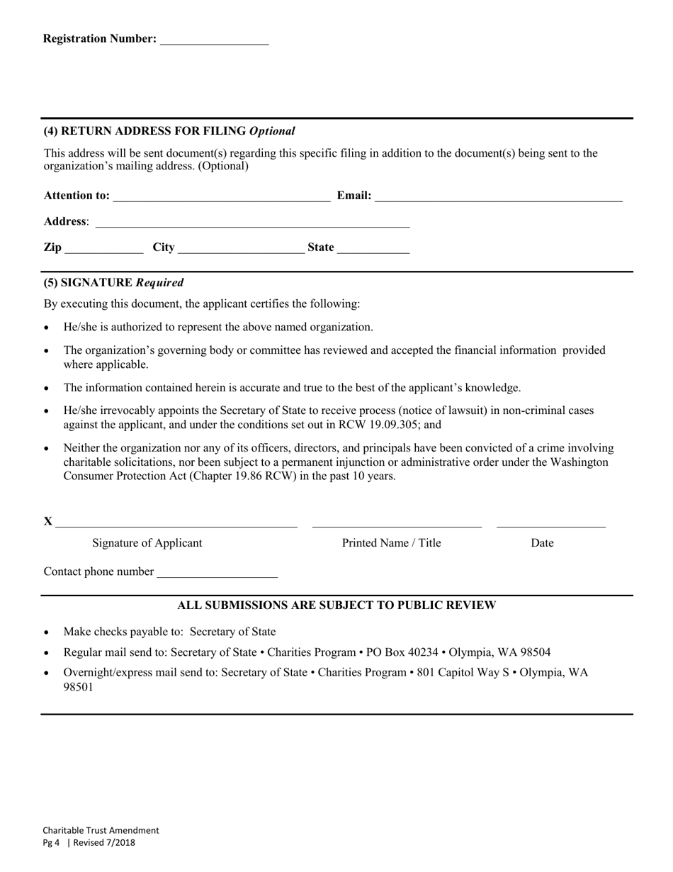 Charitable Trust Amendment - Washington, Page 6