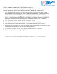 Solicitud Para La Cobertura De Salud Y Ayuda Para El Pago De Costos - Washington, D.C. (Spanish), Page 24
