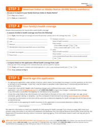 Standard Application for Health Coverage &amp; Help Paying Costs - Washington, D.C., Page 7