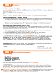 Standard Application for Health Coverage &amp; Help Paying Costs - Washington, D.C., Page 8