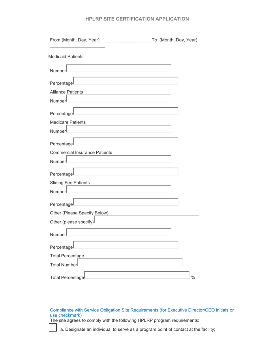Hplrp Certified Site Certification Application - Washington, D.C., Page 4