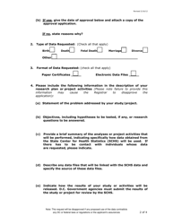 Request for Use of Data With Identifiers and Statement of Assurances - Washington, D.C., Page 2