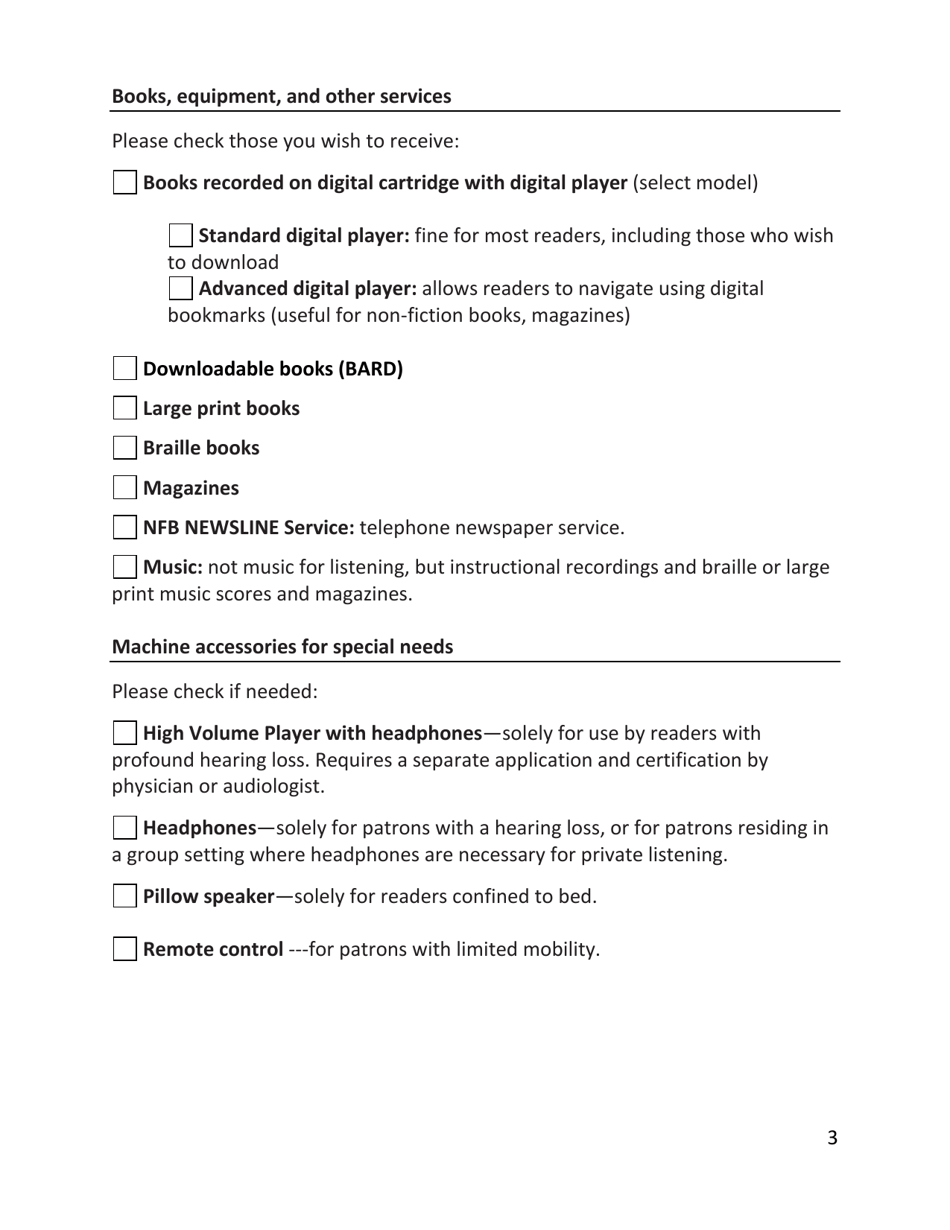 Application for Free Library Service - Vermont, Page 3