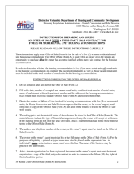Form A Offer of Sale &amp; Tenant Opportunity to Purchase With a Third Party Sale Contract for Housing Accommodations With Five (5) or More Rental Units - Washington, D.C., Page 2