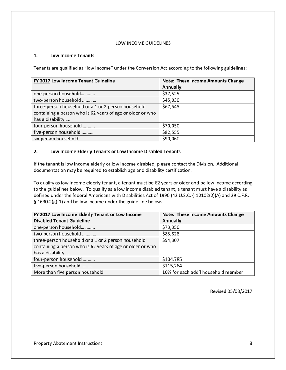 Real Property Tax Abatement Application - Washington, D.C., Page 3