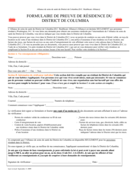 Document preview: Proof of Dc Residency Certification - Washington, D.C. (French)