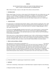 Form B Offer of Sale &amp; Tenant Opportunity to Purchase Without a Third Party Sale Contract for Housing Accommodations With Two, Three or Four Rental Units - Washington, D.C., Page 5