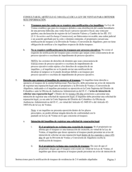 Notificacion De Traspaso De Dominio O De Un Derecho Economico En Una Vivienda Residencial De Dos (2), Tres (3) O Cuatro (4) Unidades Habitacionales Alquiladas - Washington, D.C. (Spanish), Page 3