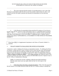Notice of Transfer of Ownership Interest or an Economic Interest in a Two (2), Three (3) or Four (4) Rental Unit Housing Accommodation - Washington, D.C., Page 12