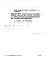 Notice of Transfer of Ownership Interest or an Economic Interest in a Two (2), Three (3) or Four (4) Rental Unit Housing Accommodation - Washington, D.C., Page 4