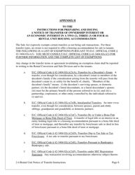 Notice of Transfer of Ownership Interest or an Economic Interest in a Two (2), Three (3) or Four (4) Rental Unit Housing Accommodation - Washington, D.C., Page 6