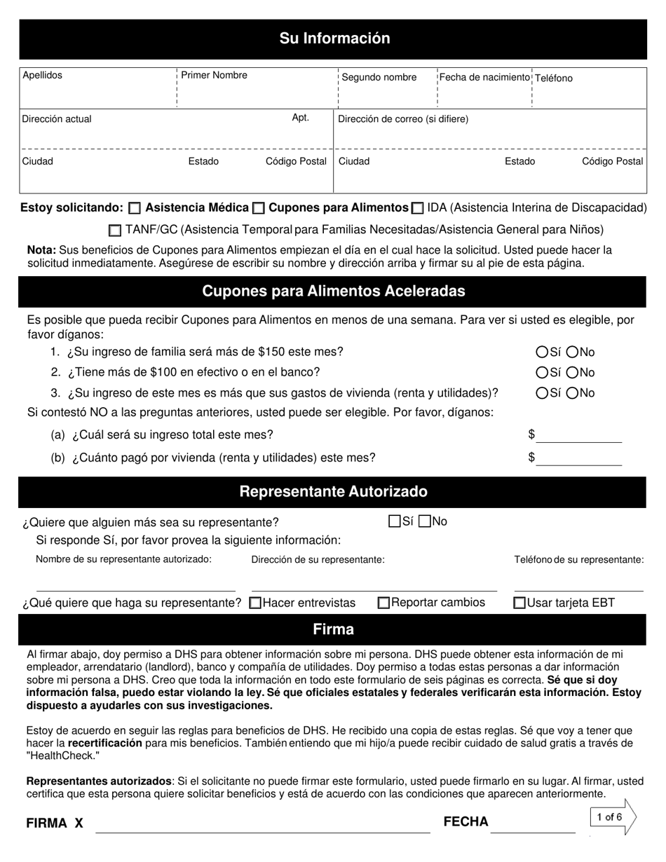 Solicitud Conjunta Para Asistencia Medica Cupones Para Alimentos Asistencia En Efectivo - Washington, D.C. (Spanish), Page 3