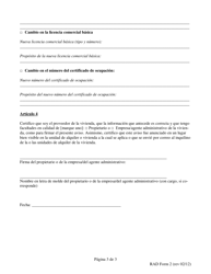 RAD Formulario 2 Formulario De Registro Enmendado Del Proveedor De La Vivienda - Washington, D.C. (Spanish), Page 3