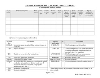 RAD Formulario 9 Certificado De Aviso a La Rad De Ajustes En La Renta Cobrada - Washington, D.C. (Spanish), Page 2